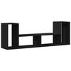 VidaXL Meubles TV 2 pcs noir 75x30x50 cm bois d'ingénierie, support TV, meuble multimédia, centre de divertissement, buffet 840787