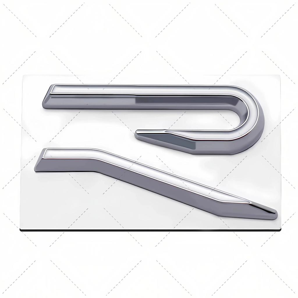 YKPSC1 New R Emblem Car Metal Body Tail Trunk Sticker Accessories For VW GTI Rline Polo Golf MK8 Touareg Passat Magotan CC