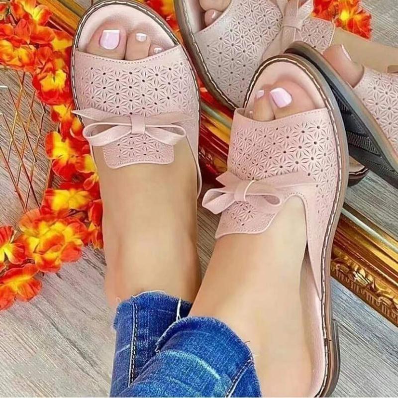 Summer Women Slippers Cute Butterfly-Knot Casual Flats Shoes Woman 2024 Sandals Fashion New Slip On Ladies Daily Chaussure Femme