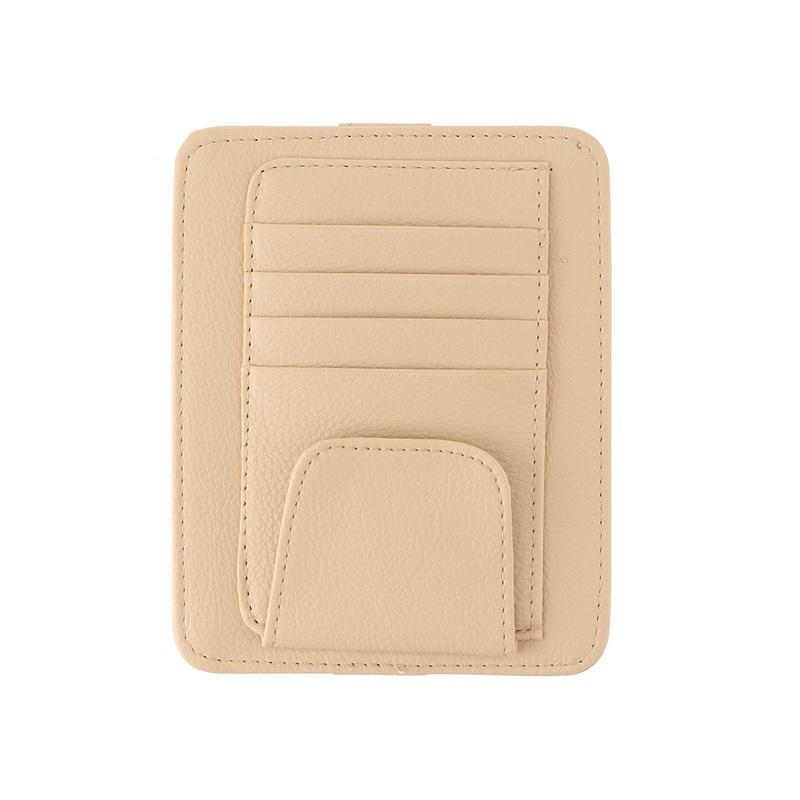 Солнцезащитный козырек Многофункциональный автомобильный держатель для карточек из искусственной кожи, органайзер для ручек для хранения очков, автомобильная подвесная сумка Aut