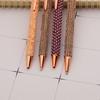 Шариковая ручка Press Rhinestone Rose Gold, роскошные милые свадебные металлические канцелярские принадлежности для школы и офиса, 4 шт.