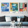 Picasso Matisse Chagall Classic Abstract Artwork Canvas Painting French Travel Posters Print Coastal Wall Art Living Room Decor No Frame