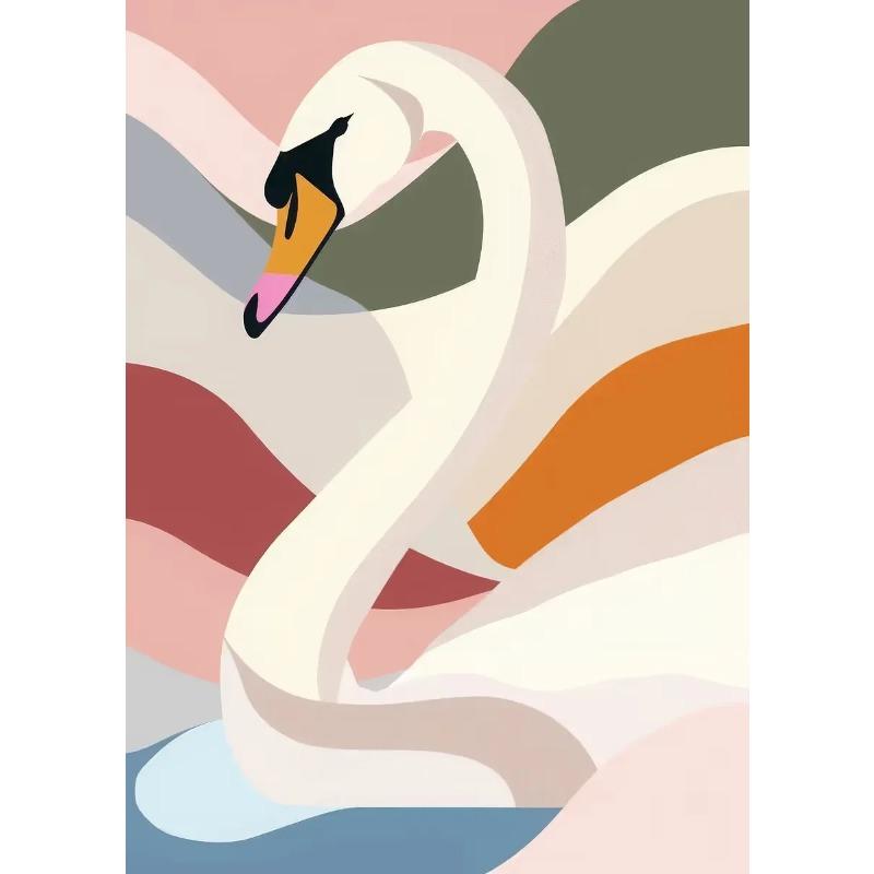 Cute Goose Wall Poster Canvas Printing Fashionable Aesthetics Natural Canvas Decoration Gifts Popular Room Home Villa Decoration