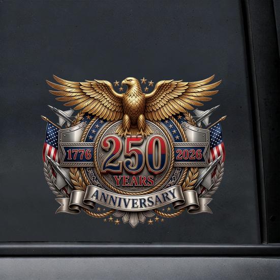 Наклейка Флаг США к 250-летию Патриотическая 1776-2026 250 Лет Америка Автомобильный Декаль Независимость