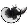 Mesh Feather Headgear Bow Versatile Headband Hair Accessories Pearl Party Performance Head Flower Clip