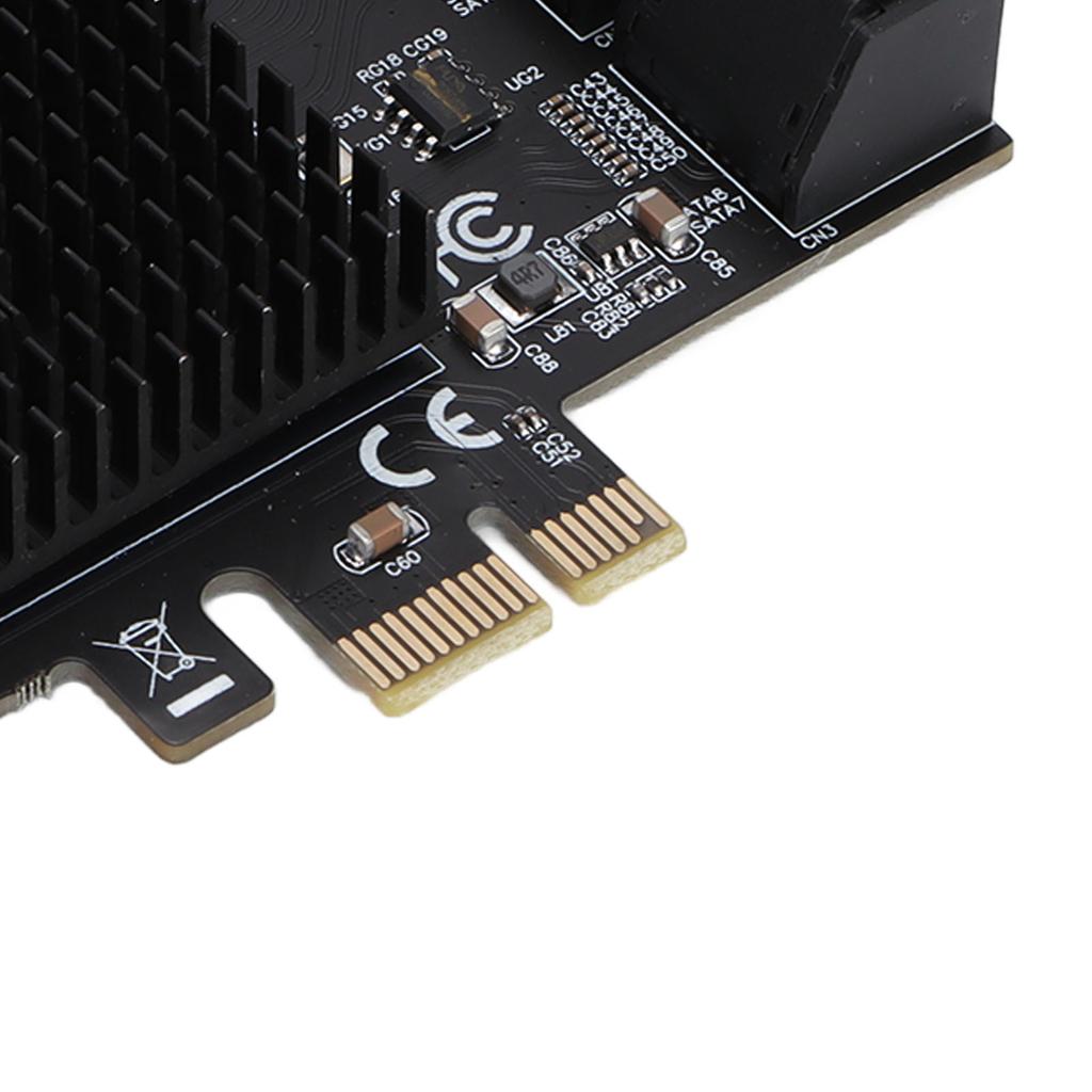 SATA PCIE Card Built in PCI‑E 1X Interface 8xSATA3.0 Output Interfaces Expansion Cards for Win 10