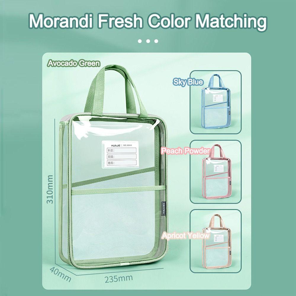 Large-capacity Tote School Bag Transparent Test Papers Document Bag Portable Tutorial Bag Student