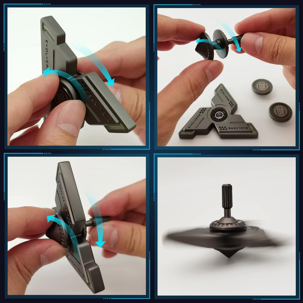 Спиннеры Cyclone Fidget со светящимся, прочным высокоскоростным бесшумным подшипником, спиннером для пальцев для взрослых и детей (Аксессуары «сделай сам» в комплекте)
