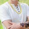 Ожерелье-колье Песочное золото, Тонкая цепочка для женщин, Медная цепочка с покрытием 24K золотом, Одинарная/Двойная волна