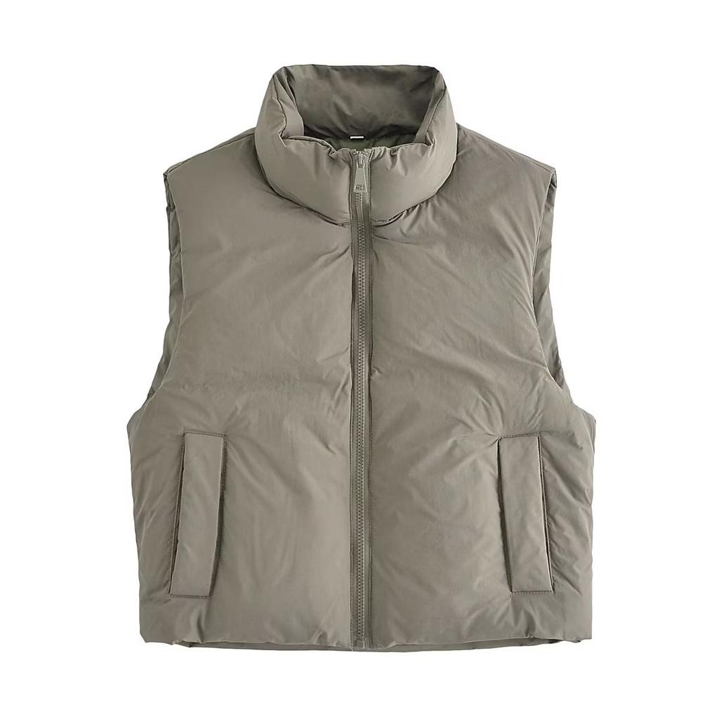 Новая женская куртка, жилет, осенне-зимний пуховый жилет с хлопковой подкладкой, женская одежда, короткий жилет без рукавов, теплая куртка, пальто