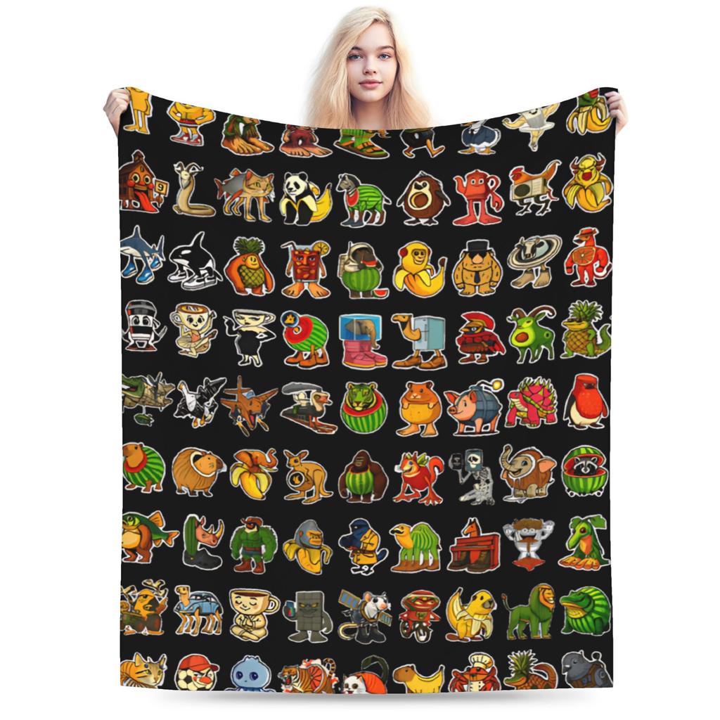 Ballerina Uchina Funny Italian Brainrot Meme Plush Blanket Students Flannel Throw Blanket For Couch Sofa Bed Warm Bedspread