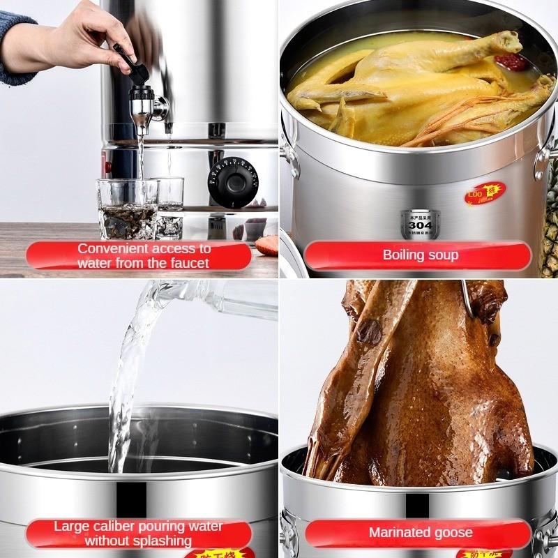 Нержавеющая Сталь Коммерческий Домашний Использование Водонагреватель Большой Емкости Нагреватель Воды Новый Мгновенный Электрический Нагрев Ведро для Воды