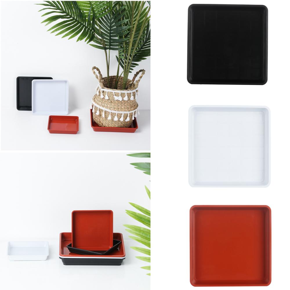 1Pcs Garden Flower Pot Square Plastic Tray Saucers Indoor Outdoor Plant Saucer Drip Trays