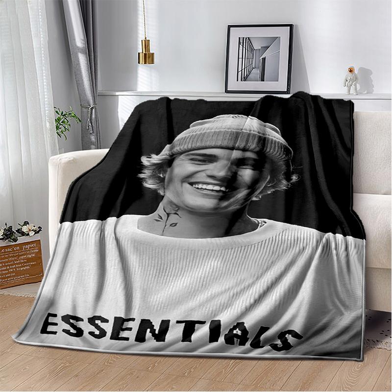 Новый стиль 2025 года Плед Джастина Дрю Бибера Певец JB, Мягкий плед для дома Спальни Кровати Дивана Путешествия Пикника Покрытие Подарок Ребенку