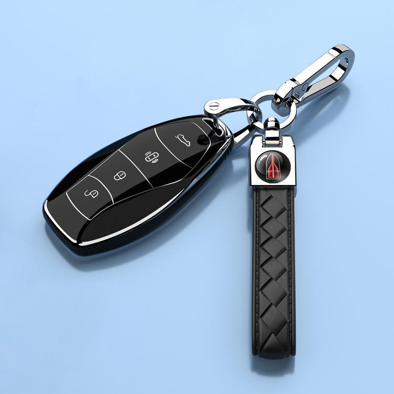 Чехол для ключей Hongqi HS5 2023: Высококачественный защитный чехол для версий 2.0T Qiyue, Qixiang, Qiling PRO