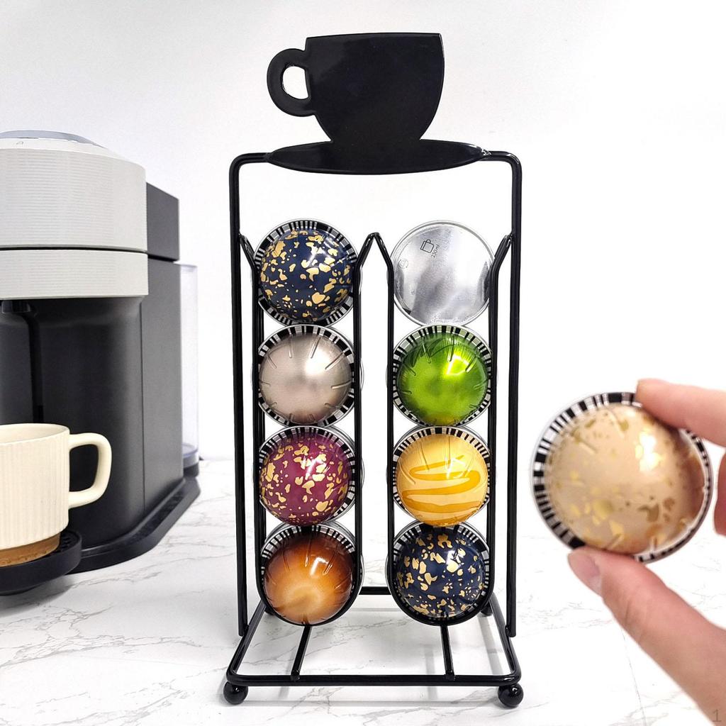 Coffee Capsule Holder 16 Pod Iron Sturdy Display Stand Storage Stylish Elegant