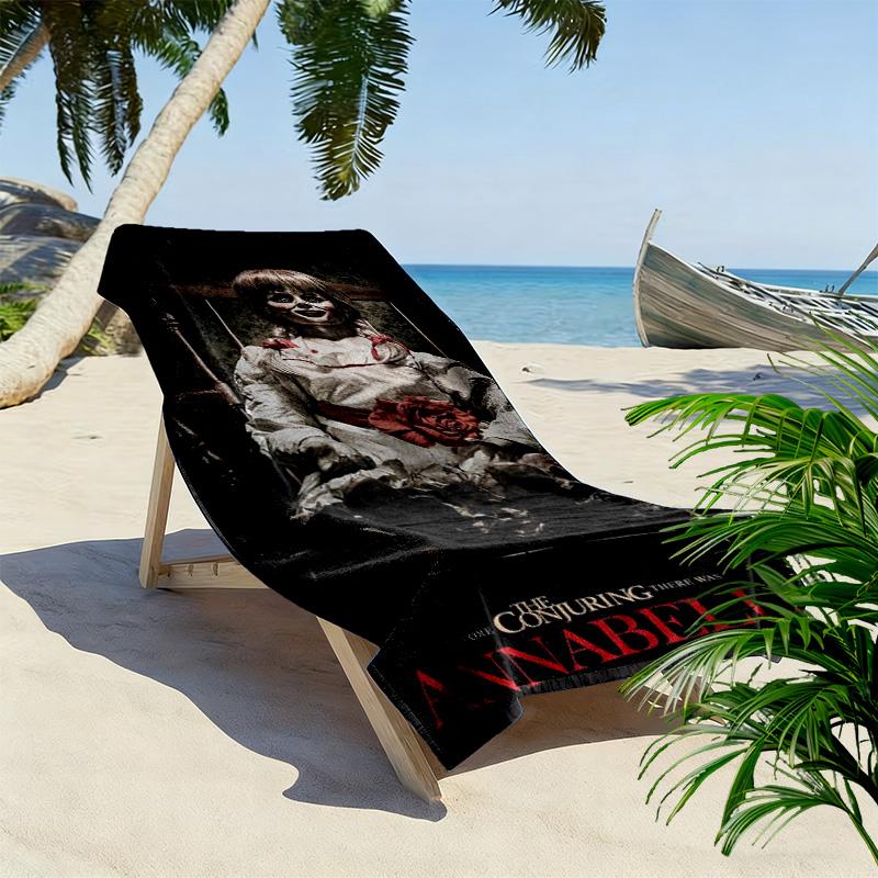 Annabelle's Return beach towel beach Beach towel for vacation photos Absorbent bath towel quick-drying swim towel Outdoor pool towel printing