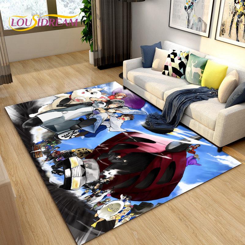 Гинтоки Кагура Гинтама Аниме Ковер, Ковер для гостиной, спальни, дивана, придверный коврик, украшение, детский игровой нескользящий коврик для пола
