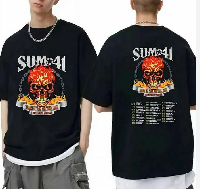 HOT NEW CIEN 2SIDE Sum 41 2024 2025 Tour Shirt Unisex T-Shirt