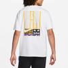 Nike T Shirts Men's White Crew Neck Moderate Straight Fit (Unisex) T-Shirts DQ1882 100