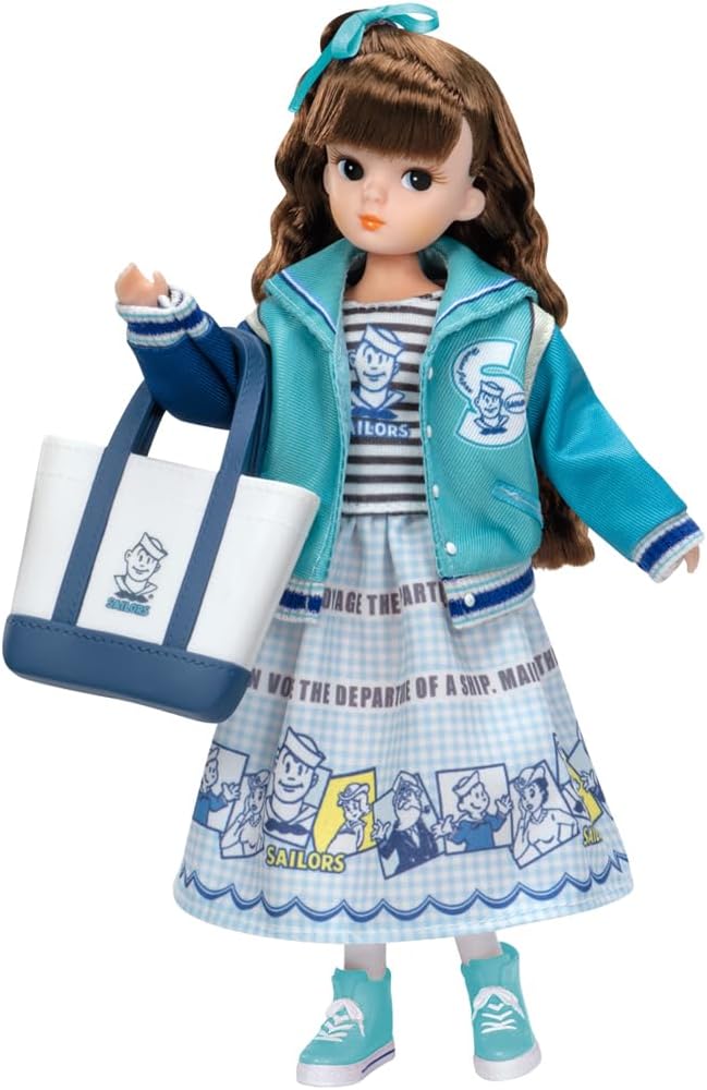Takara Tomy Takara Tomy Кукла Licca Chan Ретро Рика Морячка Морская Мода Одевалка Домик Игрушка Для Детей от 3 Лет