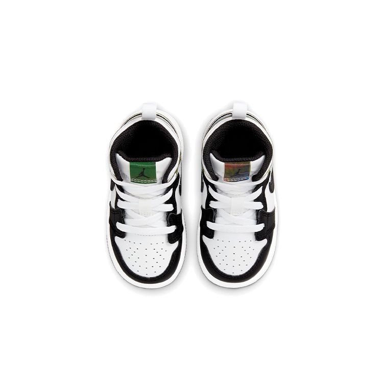 Детские кроссовки Air Jordan 1 Mid SE TD с возможностью изменения цвета, белые, черные DM7804-100