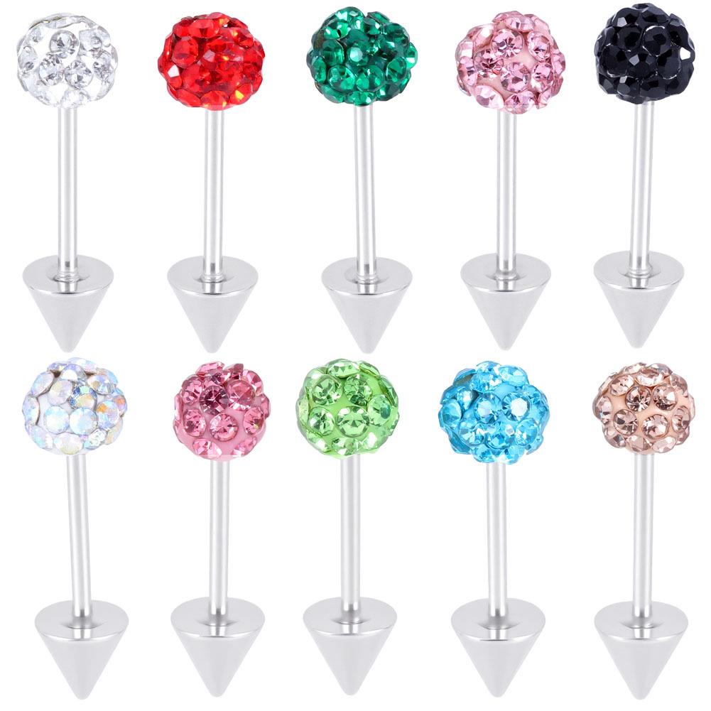 Двусторонний титановый стальной шип-серьга для пирсинга хряща уха, для прокола верхней части хряща (helix)