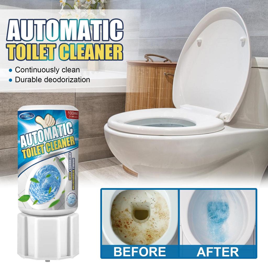 Jaysuing Automatic Toilet Bowl Cleaner Toilet Bowl Cleaner Removes Stains, Deodorizes, and Removes Odors Toilet Bowl Cleaner