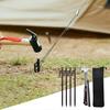 1 Set Tent Stake Kit with Hammer Storage Bag Glow-in-the-dark Heavy Duty Lightweight Outdoor Canopy Windproof Ground Spike