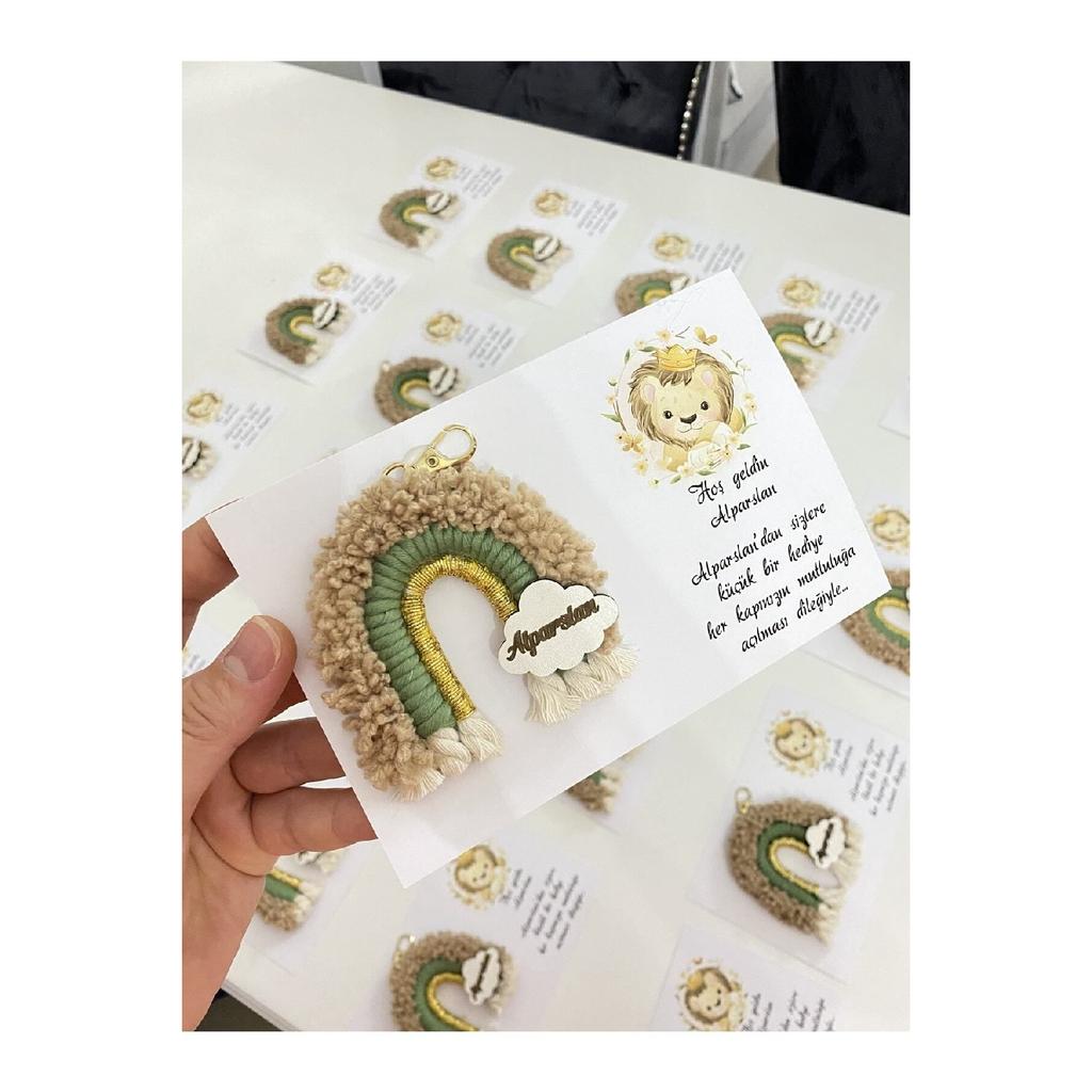 Макраме Радужный брелок