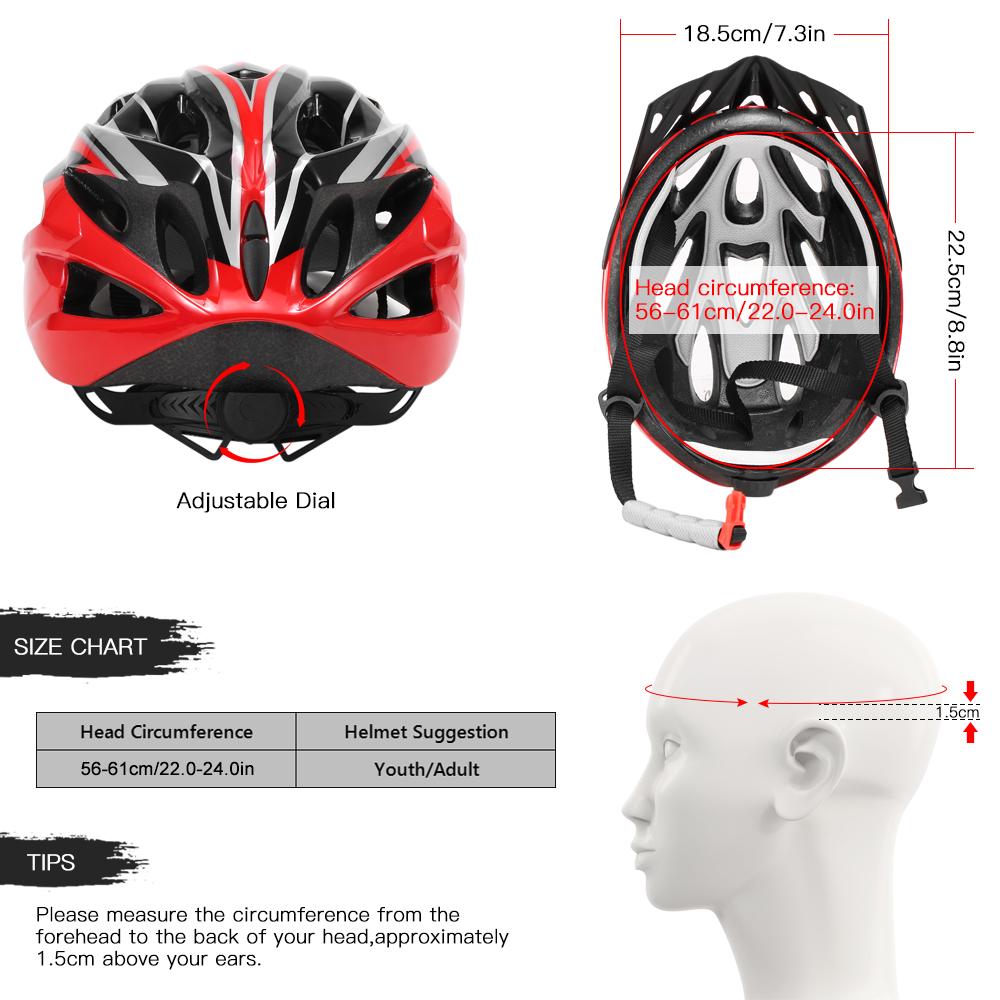 Lightweight Bicycle Helmet with Visor In-mold Mountain Road Bike Cycling Helmet Outdoor Sport