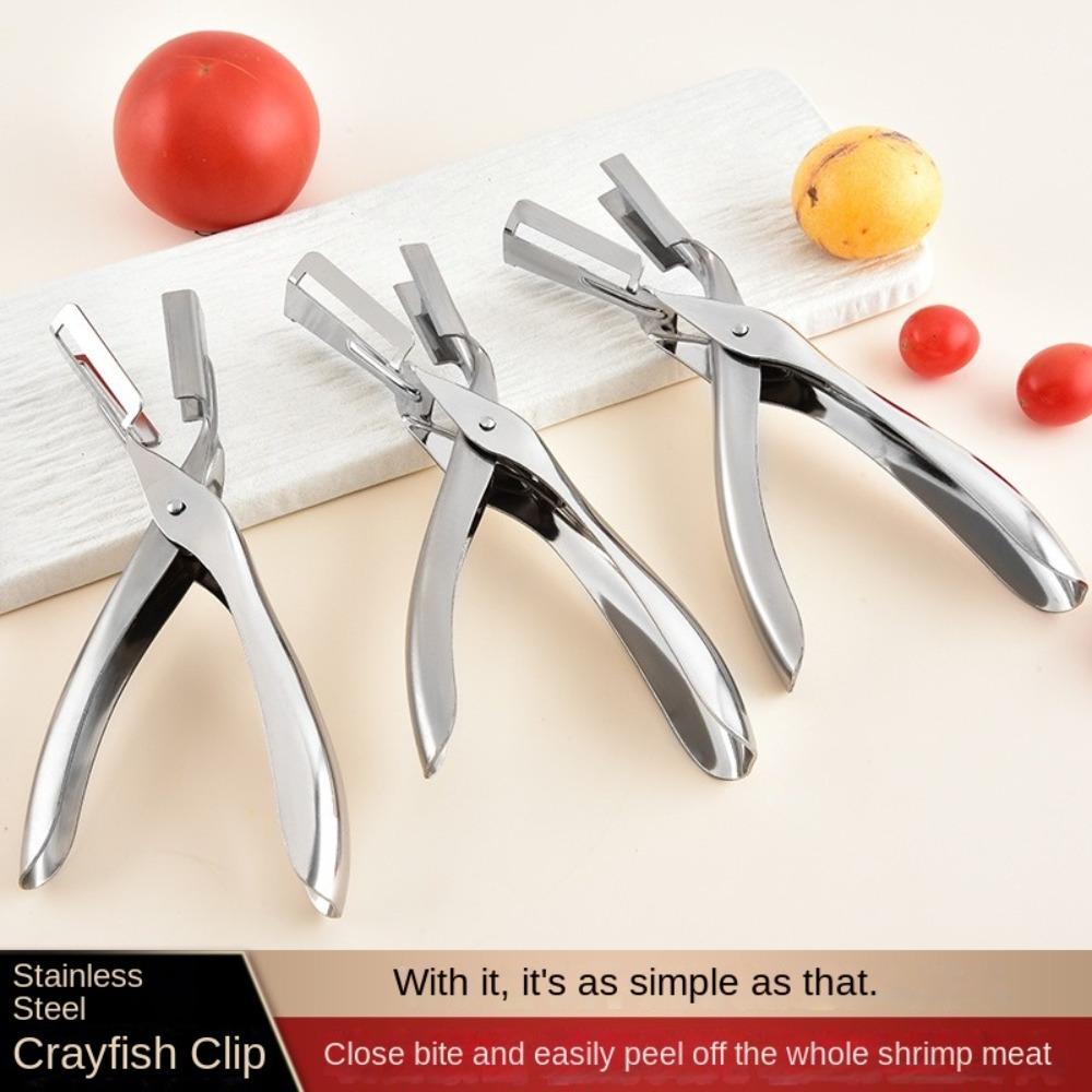 Нержавеющая сталь Клешня для снятия панциря с креветок Практичный инструмент для чистки раков Портативный инструмент для чистки креветок Главная