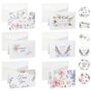 Inside Stickers Envelopes Floral Message Postcard Invitation Card Greeting Cards Thank You Cards
