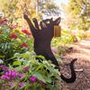 Cat Piles Garden Statues Decoration MetalCat Silhouettes Waterproof Weatherproof Cat Yard Art For Courtyards Backyards Lawns