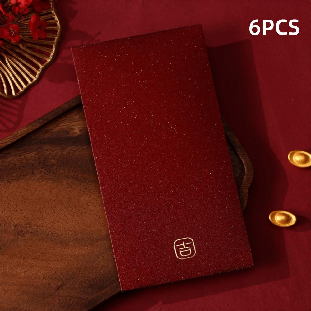 6Pcs New Year Red Envelopes Chinese Style Cash Gift Envelopes Creative 2026 Luck Money Bag