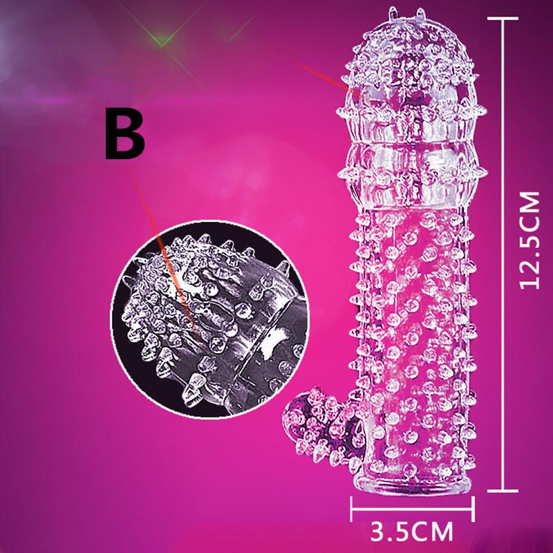 Многоразовый презерватив с рукавом для пениса, Мужской чехол с задержкой увеличения клитора, кристально прозрачные презервативы, секс-игрушки для взрослых