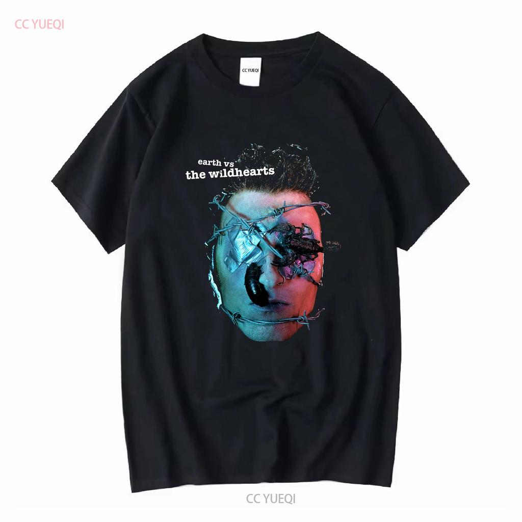 The Wildhearts Earth Vs wildhearts T Shirt NEW OFFICIAL vintage Washed Stylish graphic Slightly homme Comfortable Soft