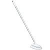 Telescopic Handle Bath Brush, Cleans Corners, for Tile and Grout, White, Aluminum and Polypropylene