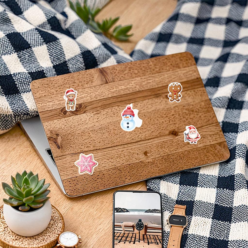 35 шт. Мультяшные наклейки Снеговик Милые зимние наклейки для DIY Забавные наклейки для ноутбука Багажа Скрапбукинга Дневника Наклейка Гитара