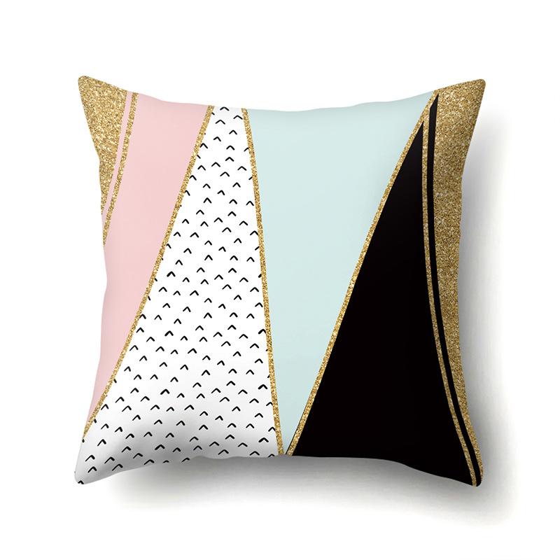 Ins Style Abstract Creative Polyester Pillow Case Car Decoration Home Printed Bedside Cushion Cover Pillow Case