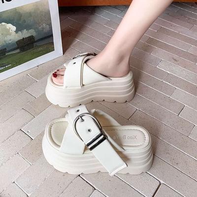 Модная обувь Тапочки Женские Летние Платформенные Шлепанцы Обувь Домашние Тапочки Платформенные Шлепанцы