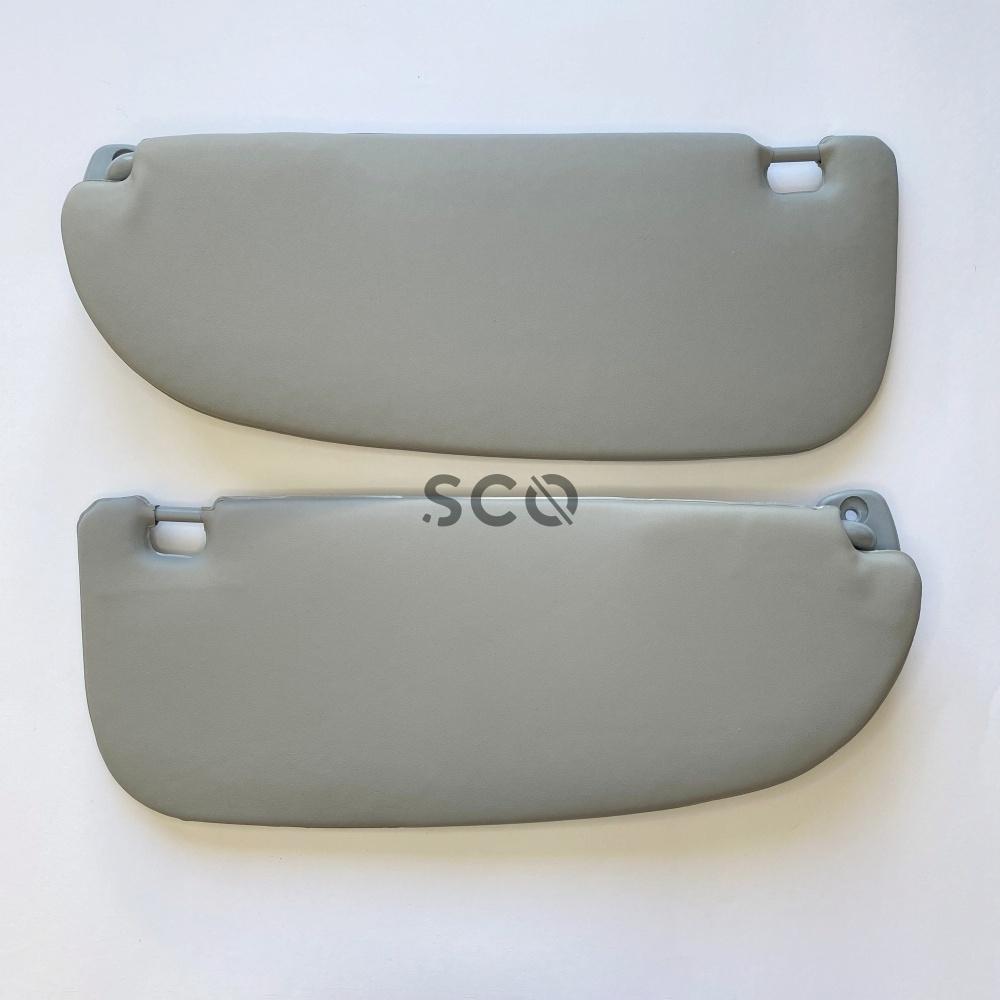 For Peugeot 206 for Citroen C2 Sun Visor Set Gray 2 Pcs Left-Right With Mirror 1999-2008 Years