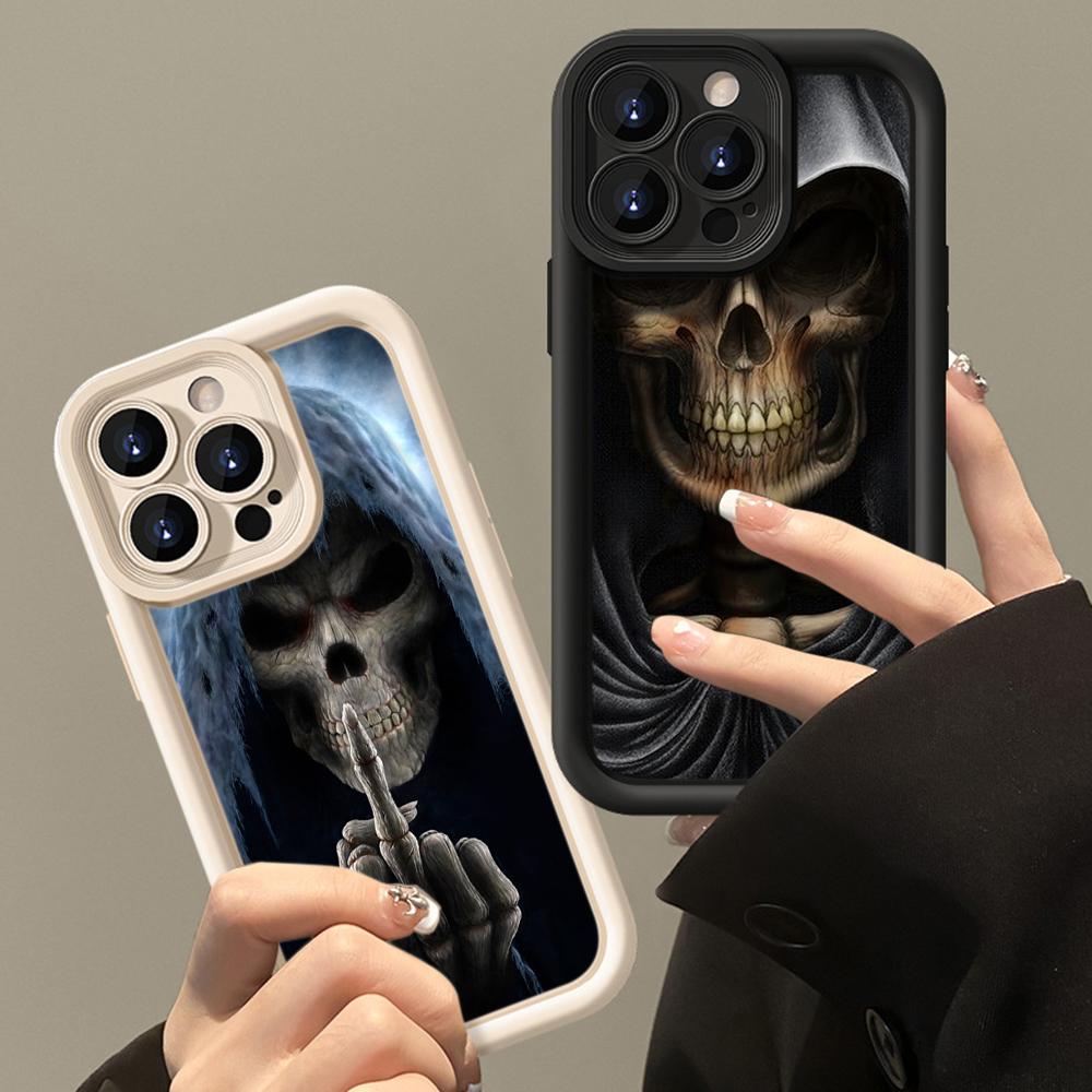 LZ13 Death Prayer Grim Reaper Skull силиконовый чехол для телефона Xiaomi 11 Lite 5G 14T Redmi 14C 13C A3 Note 12 11 9 10 13 Pro Plus противоударный задний чехол