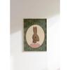 Vintage Aesthetic Nursery Abstract Wall Art Animal Portrait Bunny Print Cute Rabbit Canvas Painting Kids Room Home Decor