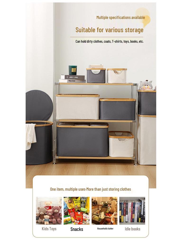 Elegant Foldable Laundry Hamper - Spacious Bathroom Storage Basket