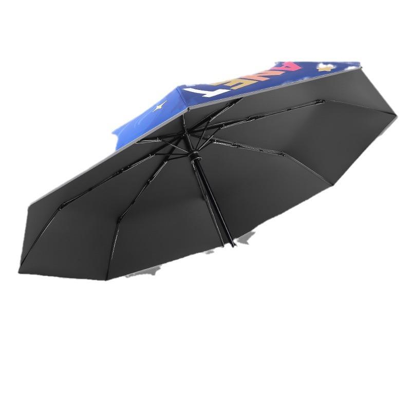 Creative 8-bone Three-fold Joint Children's Umbrella Automatic Sunshade Vinyl Umbrella Advertising Fixed
