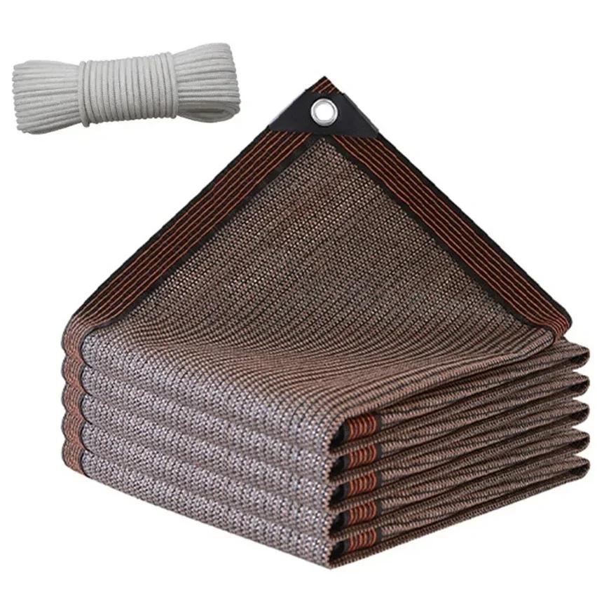 Садовая тентовая сетка для защиты от солнца, защитная сетка с люверсом, навес для растений, парус, уличная пергола, навес для автомобиля, терраса, солнцезащитная сетка