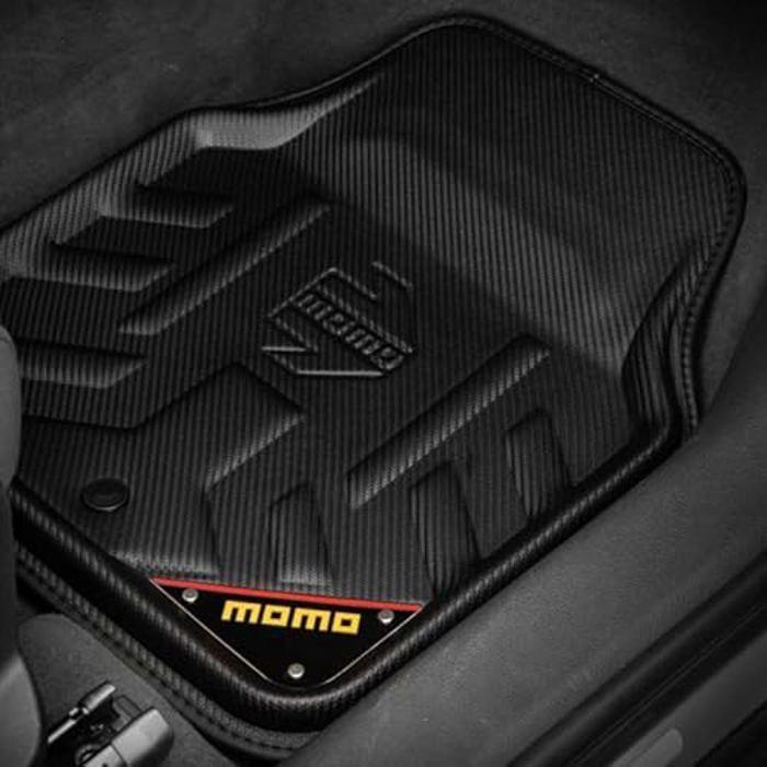 Tapis de voiture - MOMO - Drive.CRB-BLK - Noir - Antidérapant - Renfort en aluminium
