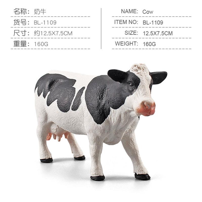 Simulated Cow Farm Pasture Poultry Animal Model Ornaments Buffalo Bull Children Early Education Model Toys