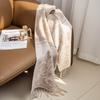 Cotton Wool Printed Scarf Winter High End Warm Shawl Dual Purpose Soft Thickened Versatile Scarf for Men and Women